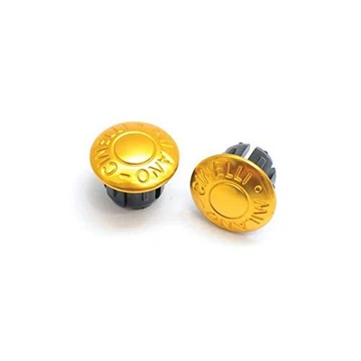 Cinelli Milano Anodized Handlebar Plugs, Yellow - Image 1 of 4