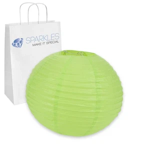 5 pezzi lanterna di carta cinese 12" pollici - verde mela - evento festa matrimonio qe - Foto 1 di 6