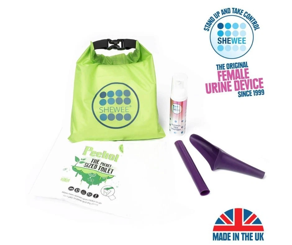 SHEWEE Flexi Travel Pack Pee Funnel, and Urine Bags Bundle UK – Purple - Image 1 of 1