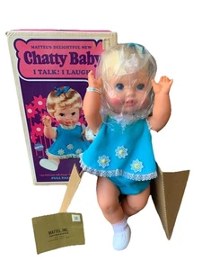 1970 Mint Unused Chatty Baby Works! Talks! MIB - Picture 1 of 8
