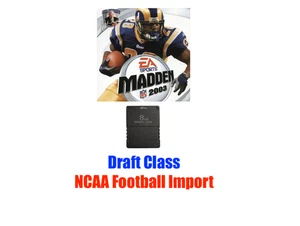 Madden NFL 2003 NCAA Football Draft Class Salva File Memoria PlayStation 2 PS2 03 - Foto 1 di 1