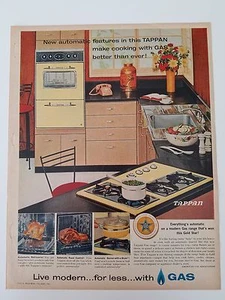 1960 Tappan Automatic Gas Stove Oven Yellow Gas Range Gold Star Ad - Picture 1 of 1
