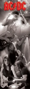 2005 AC/DC LIVE COLLAGE B&W DOOR POSTER 53cm x 158 cm / 21" x 62" - Foto 1 di 2