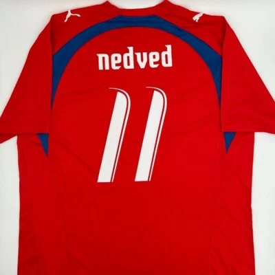 Nedved #11 Czech Republic 2006/2007/2008 Home ORIGINAL Puma VTG Soccer Jersey XL - Image 1 of 4