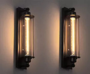 2x Retro Lampe Antik Wandleuchte Vintage Industrial Käfig Wandlampe Zimmer E27 - Bild 1 von 11
