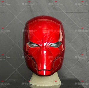 Red Hood Jason Todd Arkham Knight GFRP Helmet Wearable LED Eye Mask Cosplay Prop - Picture 1 of 8