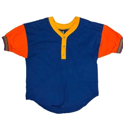 NoS De Colección Años 90 BLOQUE DE COLORES Pullover TIMBRE Polo Retro Colores Cruzados HIP HOP Foto 1 de 3