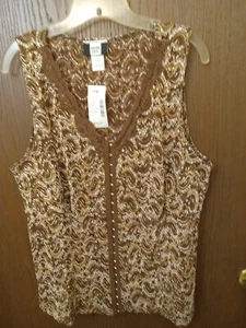 Studio 1940 ~ ärmelloses Top Animal Print ~ Polyester Elasthan ~ Gr. 22 ~ neu - Bild 1 von 5