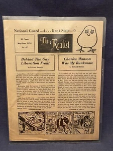 1970 Hippie Newspaper THE REALIST Kent State Liberation Front Manson LGBT GLF - Picture 1 of 14