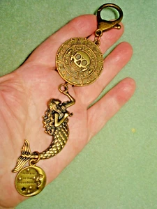 6 3/4" Brass Mermaid, faux Pirate Coin "I Love You to the Moon & Back" Bling - Picture 1 of 10