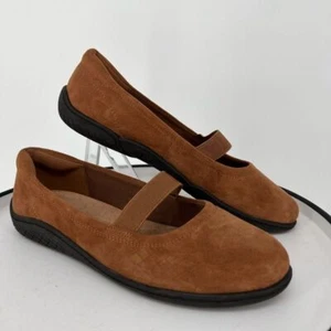 EASY SPIRIT GOLDEN CARAMEL BALLET FLAT, PADDED INSOLES, ALL DAY COMFORT - Picture 1 of 8