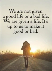 "WE ARE NOT GIVEN A GOOD LIFE OR A BAD LIFE. WE ARE GIVEN" QUOTE PUBLICITY PHOTO - Picture 1 of 6