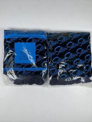 NWT SILKIES 2 Pair Pantyhose Control Top Hose with Support Legs X-Tall NAVY 139 - Image 1 of 4