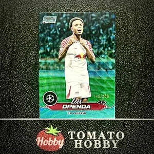 TOPPS STADIUM CROMO UEFA 2023-24 LOIS OPENDA/250 REFRACTOR AQUA WAVE LEIPZIG - Imagen 1 de 2