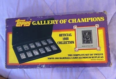 Topps Gallery Of Champions Official 1988 Collection Complete Set Of 12 Aluminum. - Image 1 of 4
