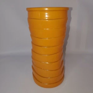 Jarrón Hoosier Vidrio Naranja #10592-04 Apilado Retro Pellizcado Vintage Años 70 - Imagen 1 de 8