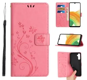 Handy Tasche Handyhülle Wallet Case Schutz Hülle Blumen Etui für Samsung iphone