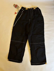 INDIGO JEANS BLACK TROUSERS UNISEX 100% POLYESTER FABRIC/MATERIAL - Picture 1 of 12