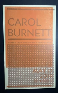Impresión Hatch Show 2019.05.17 ~ Carol Burnett @ DPAC Durham Carolina del Norte - Imagen 1 de 1