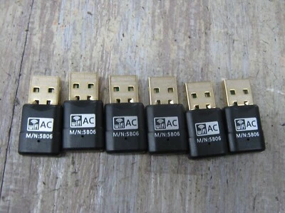 6 PACKS Wi-Fi Nano 11AC ADAPTER Dual Band-5.8GHz+2.4GHz 433/150 Mbps   NEW - Image 1 of 4