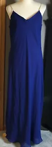 Dave & Johnny Women’s Formal Dress Sz M Backless Rhinestones Strap Blue Chiffon - Picture 1 of 14