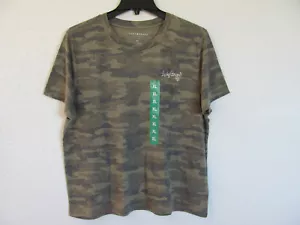 Lucky Brand Crew Neck Graphic Shirt Short Sleeve Tee Top-Green Camo-Size XL-NWT - Picture 1 of 11