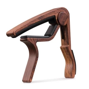Alloy Quick Change Grain Clamp Key Capo Wood For Acoustic Electric Guitar Bass A - Picture 1 of 6