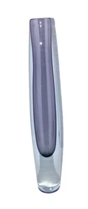 MCM Astra Stromberg Sweden Strombergshyttan Sputnik purple glass vase 8.25" x 1" - Picture 1 of 10