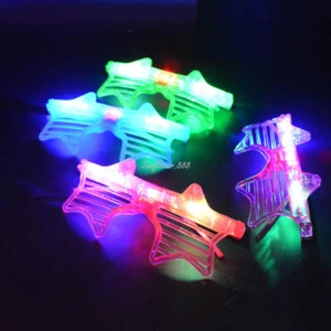 8pcs Light-Up LED Flashing Shutter Retro Glasses Rockstar Rave Party star - Picture 1 of 4