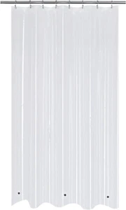 Stall Shower Curtain Liner with 3 Magnets 48 X 72 Inch, PEVA 8G Thick & Heavy Du - Picture 1 of 12