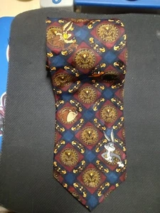 Vintage 1995 Looney Tunes Mania Mens Necktie Tie Multi Color Cartoons Characters - Picture 1 of 4
