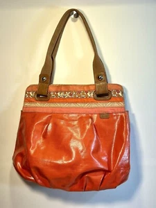 FOSSIL Key-Per LARGE Hobo shoulder  bag ORANGE / BEAUTIFUL - Picture 1 of 15
