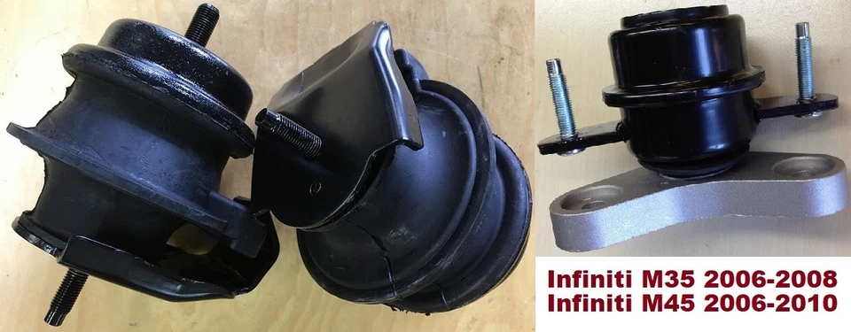 Juego de 3 soportes de motor y transmisión para Infiniti M35 M45 2006-2008 tracción trasera Foto 1 de 1