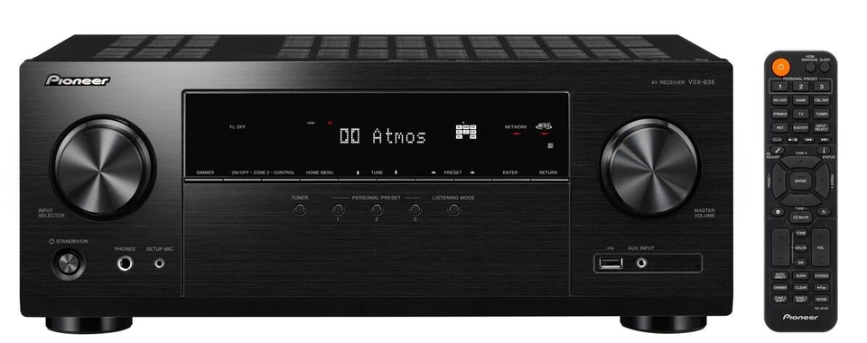 Pioneer VSX-935M2 7.2 AV Receiver 8K WiFi BT Atmos Sonos zertif. AirPlay schwarz - Bild 1 von 4