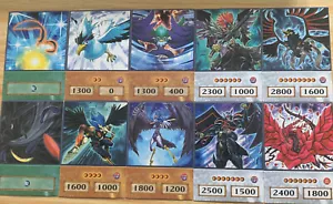 YUGIOH 5DS BLACK-WINGED DRAGON BLACK ROSE DRAGON ANIME STYCE CARDS SET - Picture 1 of 2