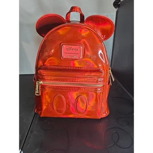 Red Oil Slick Mickey Mouse Loungefly Rucksack Disney Parks Exclusive Neu mit Etikett - Bild 1 von 8