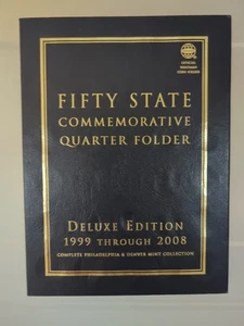 Whitman Fifty State Commemorative Quarter Folder Deluxe Edition 1999–2008 –... - Picture 1 of 4
