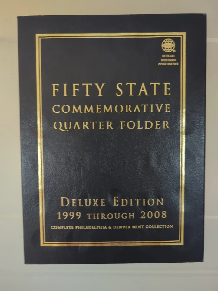 Whitman Fifty State Commemorative Quarter Folder Deluxe Edition 1999–2008 –... - Image 1 of 4