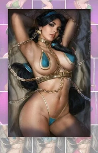 Tarjeta FanArt aceo 2.5x3.5" Estampado Brillante Kawaii Jazmín Princesa  - Imagen 1 de 1