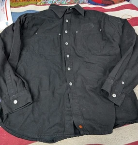 Jesse James Camisa Chaqueta 2XL Negra Ropa de Trabajo Chaqueta West Coast Choppers Y2k De Colección - Imagen 1 de 9