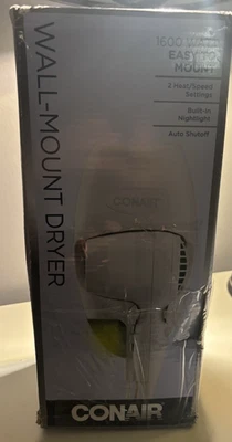 Conair Wallmount 1600 Watt Hair Dryer with LED Night Light; White - Image 1 of 2