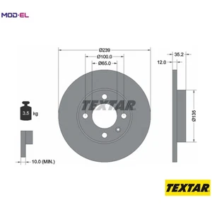 2x BRAKE DISC 92010603 FOR VW SANTANA GOLF/II/Mk/�/Cabriolet/III/Van/CITI FOX - Picture 1 of 9