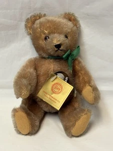 Usato vintage Orsacchiotto Hermann Germania Ovest 8" snodato in mohair con etichetta - Foto 1 di 12