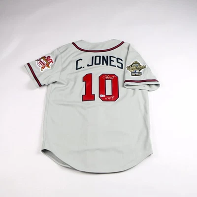 Chipper Jones Signed Jersey Atlanta Braves HOF Mitchell & Ness Beckett - Image 1 of 4