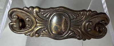 One Thin Flexible Fancy Copper Metal Drawer Pull Backplates W/ Handle Hoops - Image 1 of 4