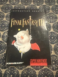 Final Fantasy III 3 SNES Super Nintendo Original Instruction Manual Booklet Only - Picture 1 of 2