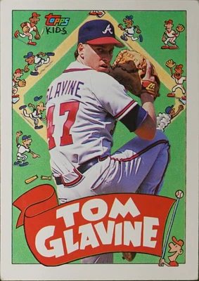 1992 Topps Kids Baseball Tom Glavine #34 - Image 1 of 2