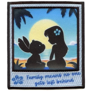 Family Means No One Gets Left Behind Patch Snapshot Island Alien bestickt Iro - Bild 1 von 1