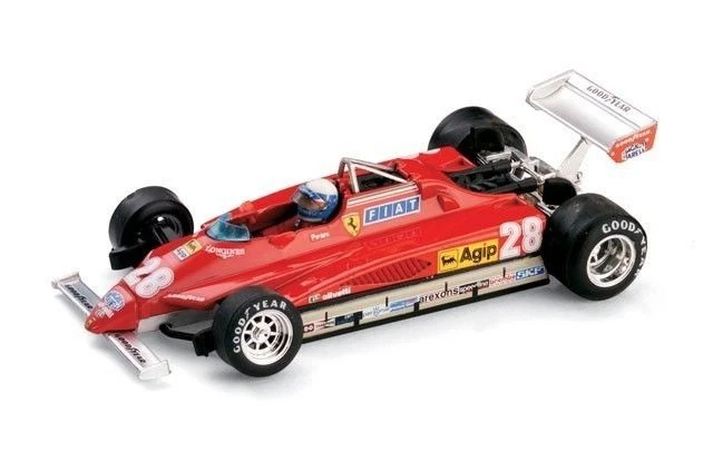 Brumm BM0268CH FERRARI 126 C2 D.PIRONI 1982 WINNER SAN MARINO GP N.28 W/PILOTE 1 - Immagine 1 di 1