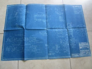 1938 - MANHATTAN GOLD DREDGING Co Blueprint Drawing MINING - STERN LINE WINCH - Picture 1 of 3
